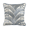 Almofada Sarja Cru Botanico Azul 52X52cm - Decortextil